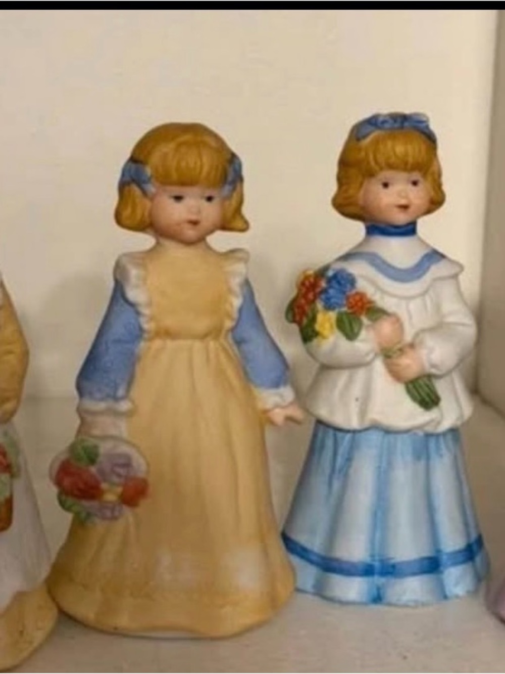 Porcelain Girl Figurines- lot of 4